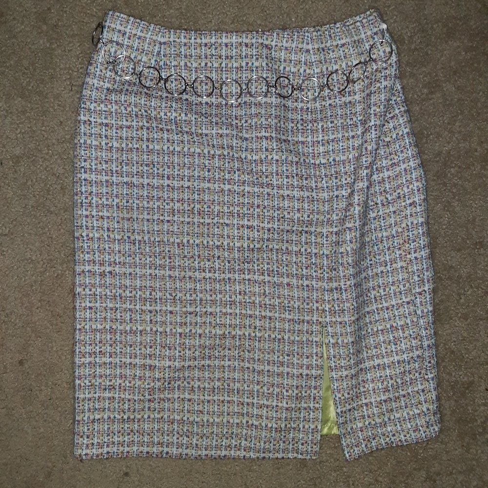 Cute colorful skirt 10 with belt.